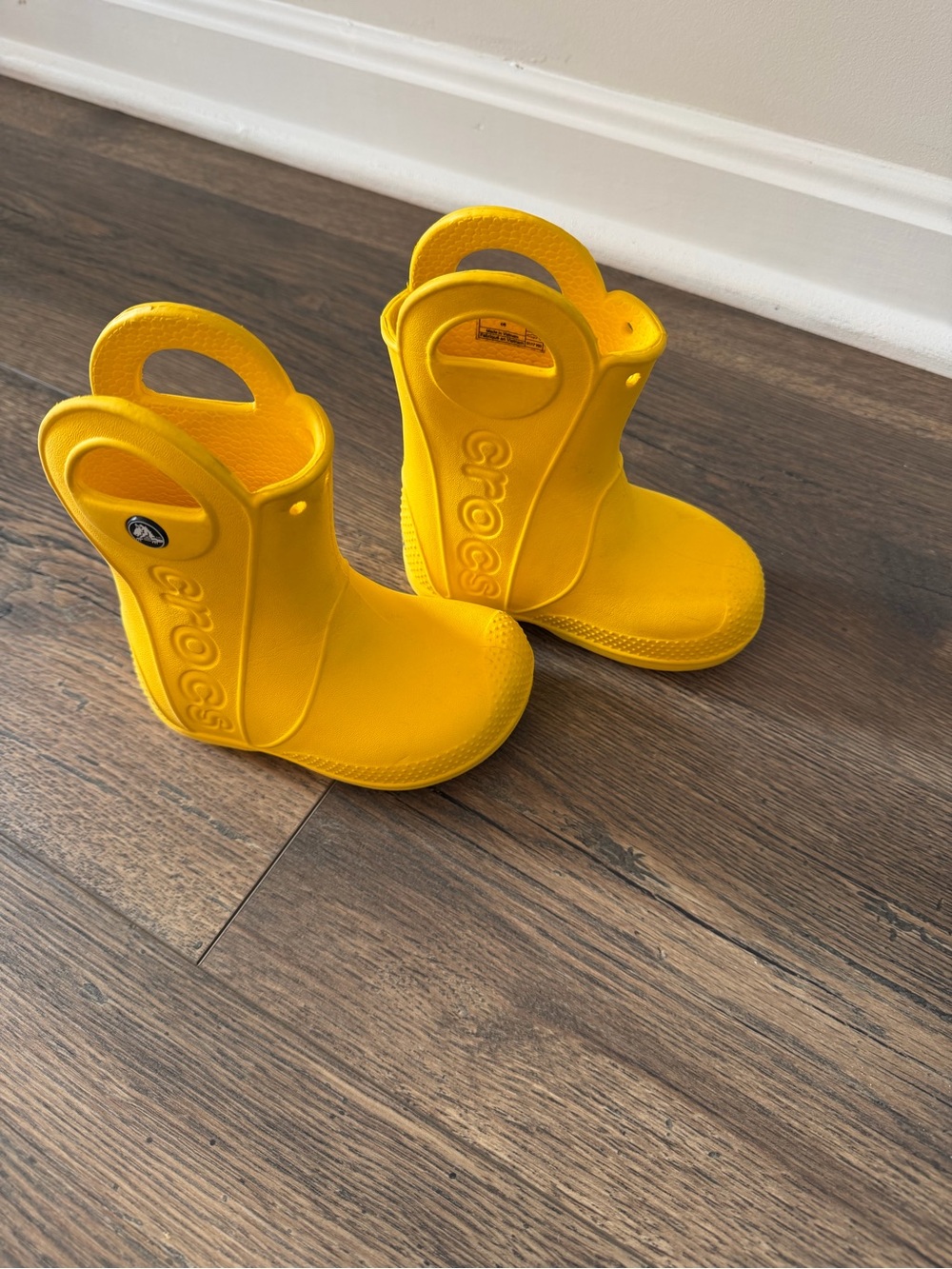 Crocs Kids' Yellow Rain Boots Size 6